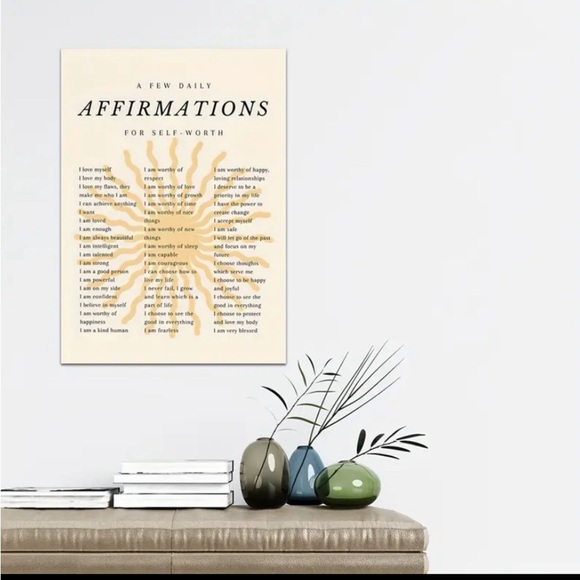 Affirmations Canvas Aesthetic Poster 🌟 - Picture 1 of 3